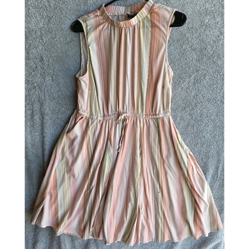 Torrid Mini Stretch Dress Size 1 Sandstone Stripe Sleeveless